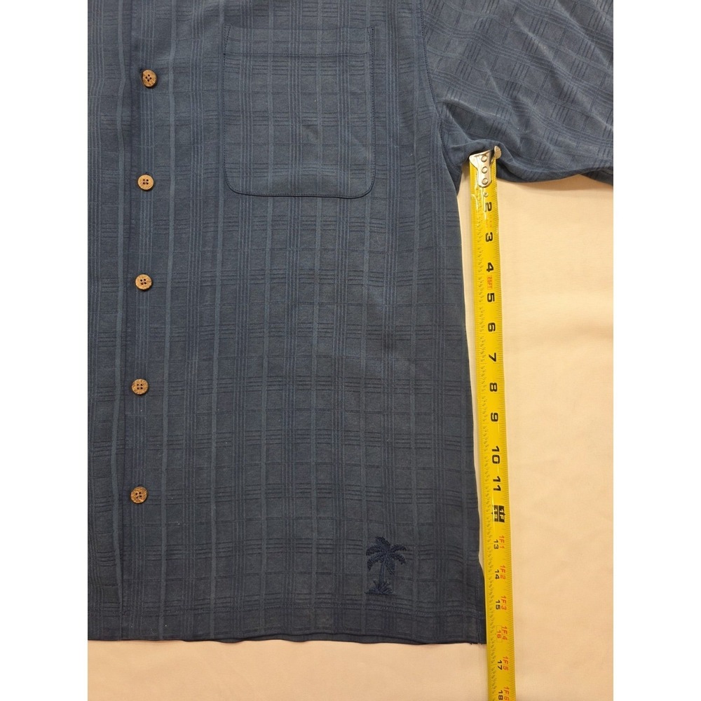 Tommy Bahama Palm Fresco Beach Men's Blue Silk Camp Shirt. Size XL - Picture 6 of 8
